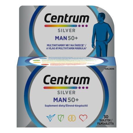 CENTRUM FÉRFIAKNAK 50+ A-Z-ig filmtabletta 30 DB