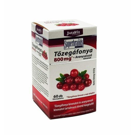 JUTAVIT TŐZEGÁFONYA 800 mg + ARANYVESSZŐ tabletta 60 db