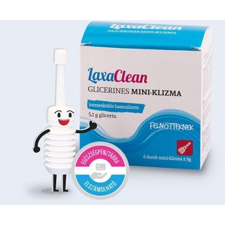 LAXACLEAN GLICERIN MINI-KLIZMA felnőtteknek 6 DB