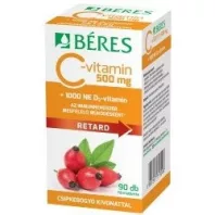   Béres C-vitamin 500 mg RETARD filmtabletta csipkebogyó kivonattal + 1000 NE D3-vitamin 90 DB