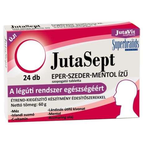 JutaVit JutaSept eper-szeder ízű szopogató tabletta 24 DB