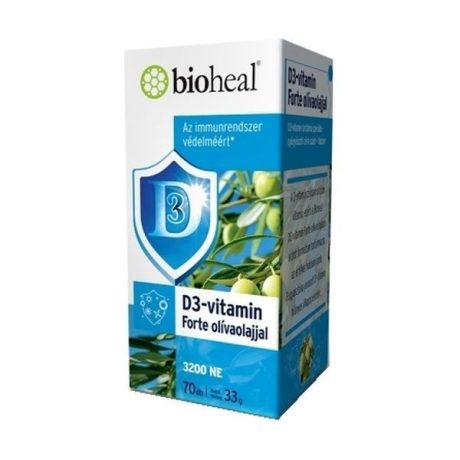 BIOHEAL D3-VITAMIN forte 3200NE olívaolajjal 70 db