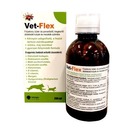 Vet-flex kutya, macska 200 ml /h/