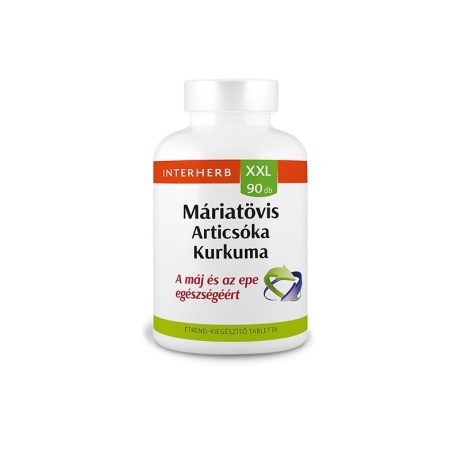 INTERHERB XXL máriatövis, articsóka, kurkuma tabletta 90 db