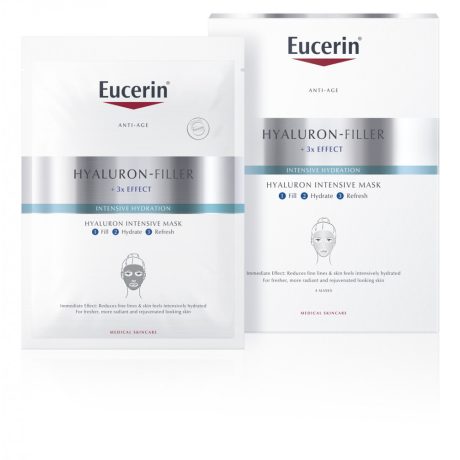 EUCERIN HYALURON-FIILER ráncfeltöltő fátyolmaszk 4 db