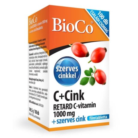 Bioco C+Cink retard 1000mg tabletta 100 db