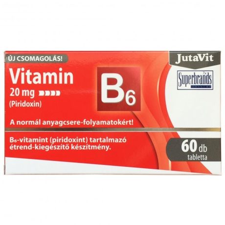 Jutavit B6 vitamin 20mg tabletta 60db (piridoxin)