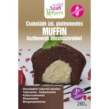 SZAFI REFORM CSOKOLÁDÉ ÍZŰ MUFFIN LISZTKEVERÉK ÉDESÍTŐSZERREL (GLUTÉNMENTES, PALEO) 280 G