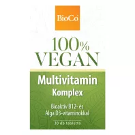   BIOCO 100% VEGAN Multivitamin Komplex Bioaktív B12- és alga D3-vitaminokkal 30 db