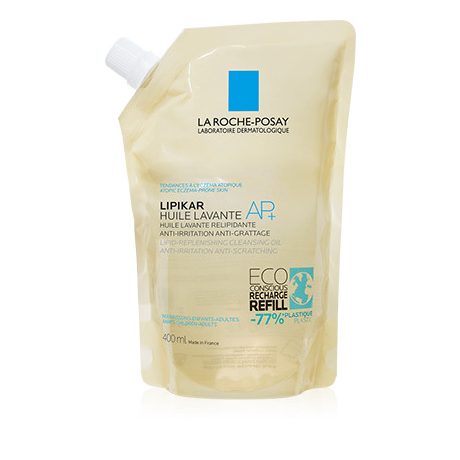 LA ROCHE-POSAY LIPIKAR AP+ tusoló-és fürdőolaj utántöltő 400 ml