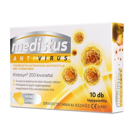 MEDISTUS ANTIVIRUS pasztilla mézes 10 db