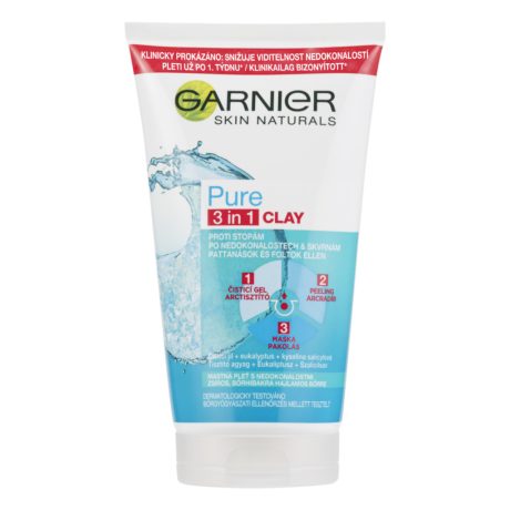 GARNIER Skin Pure 3in1 mélytisztító gél tubus 150 ml