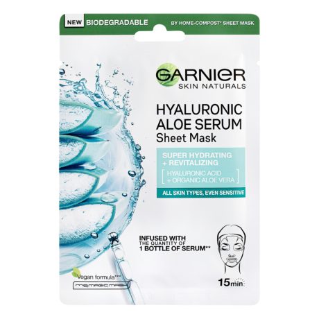 GARNIER Skin textil maszk - Aloe Vera 28 g