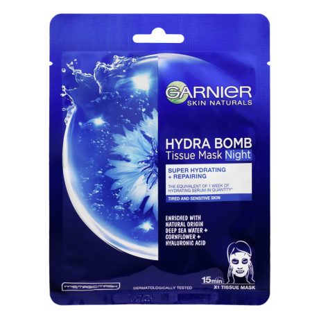 GARNIER Skin textil maszk - Moisture Bomb night 28 g