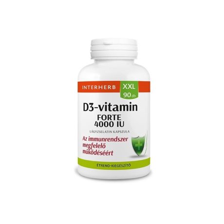 Interherb XXL D3-vitamin forte 4000 IU 90 db