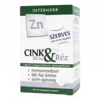 INTERHERB CINK és RÉZ 25 mg tabletta 60 db
