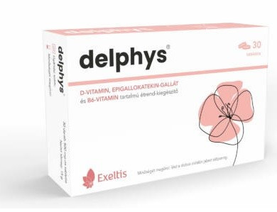 DELPHYS D-vitamin EGCG +B6-vitaminétrendkiegészítő tabletta