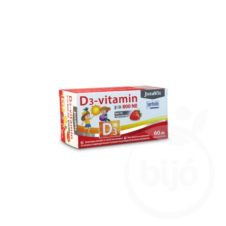 JUTAVIT D3-vitamin kid 800 NE epres rágótabletta 60 db