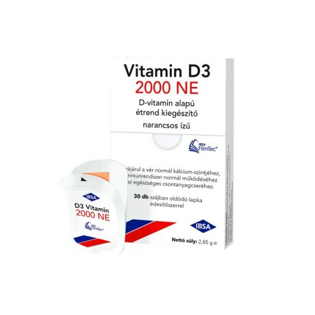 IBSA Vitamin D3 2000NE szájban oldódó lapka 30 db