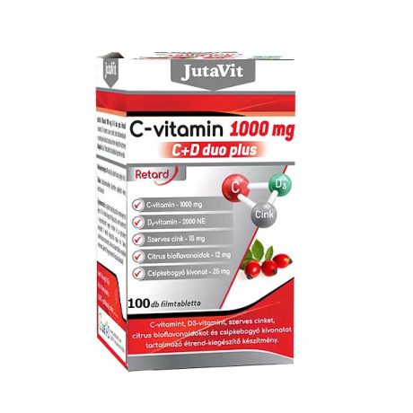 JUTAVIT C-VITAMIN 1000 mg C+D DUO PLUS 100 db