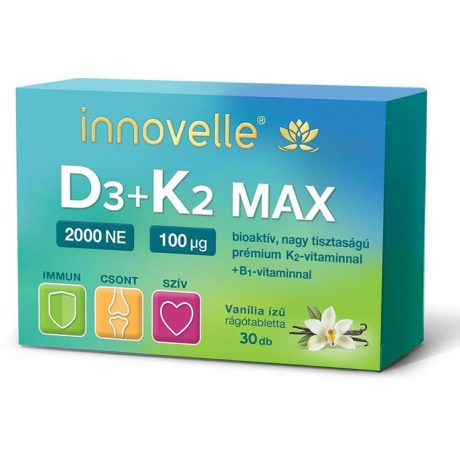 INNOVELLE D3+K2 MAX 2000 NE rágótabletta 30 db