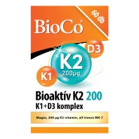 BIOCO BIOAKTÍV K2 200 MCG + K1 + D3 KOMPLEX tabletta 60 db