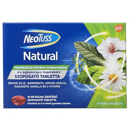 NEOTUSS NATURAL szopogató tabletta 16 db