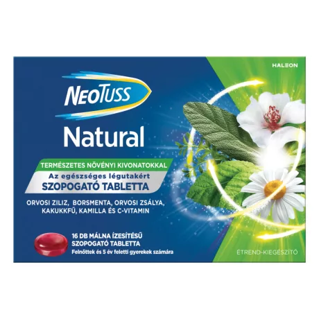 NEOTUSS NATURAL szopogató tabletta 16 db