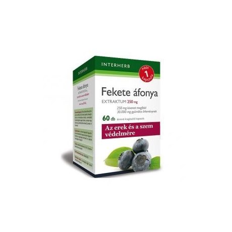 INTERHERB NAPI 1 fekete áfonya extraktum 250 mg kapszula 60 db